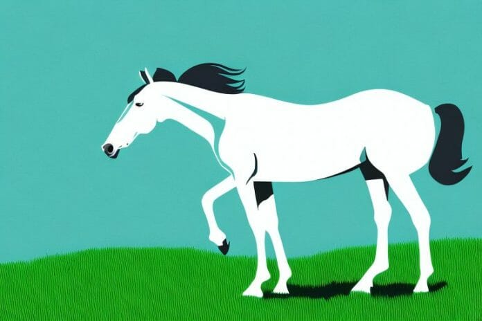 A thoroughbred horse in a grassy field in ballito