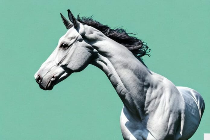 A thoroughbred horse in a field in uitenhage