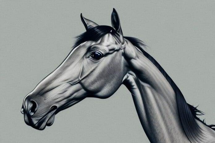 A thoroughbred horse in a rural setting in sasolburg