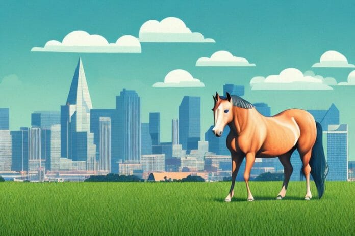 A horse in a field