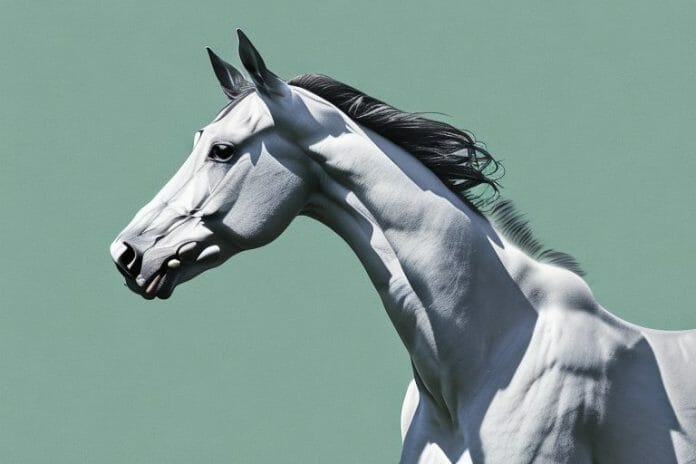 A thoroughbred horse in a field in vanderbijlpark