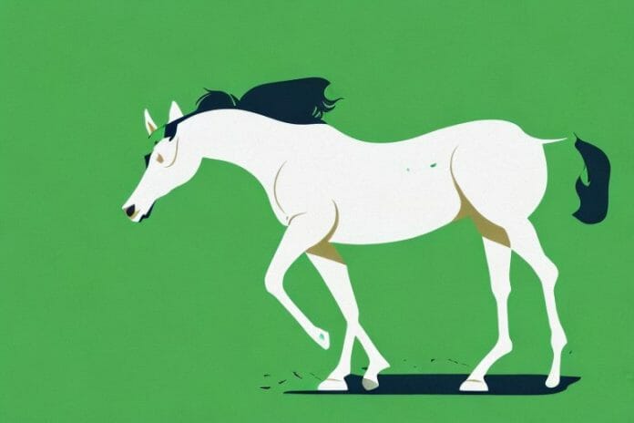 A thoroughbred horse in a lush