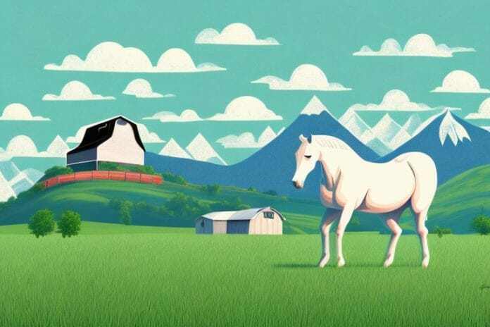 A horse in a field