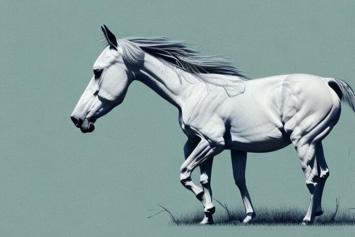 A thoroughbred horse in a field in lydenburg