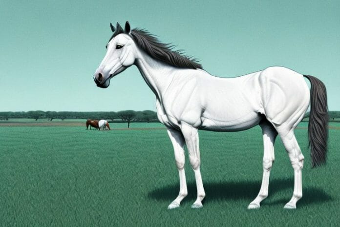 A thoroughbred horse in a field in the kimberley