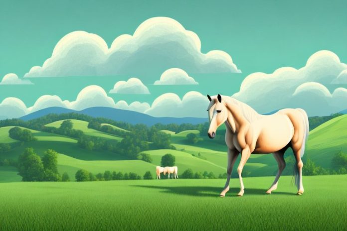A horse in a rural setting