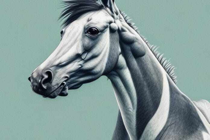 A thoroughbred horse in a rural south african landscape