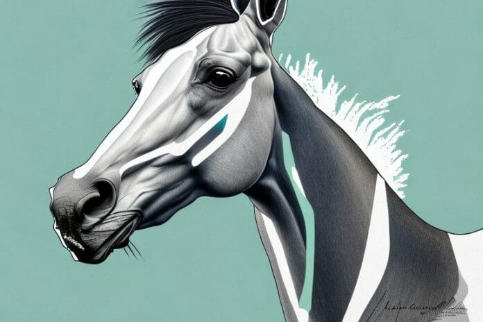 A thoroughbred horse in a rural south african setting