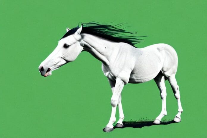 A thoroughbred horse in a lush