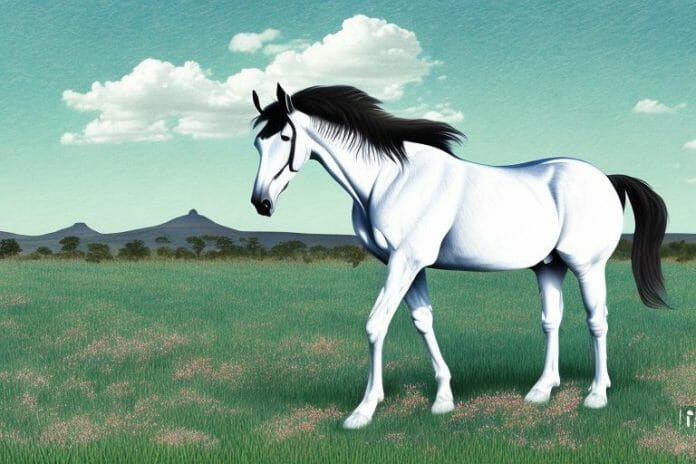 A morgan horse in a field in kwa zulu natal