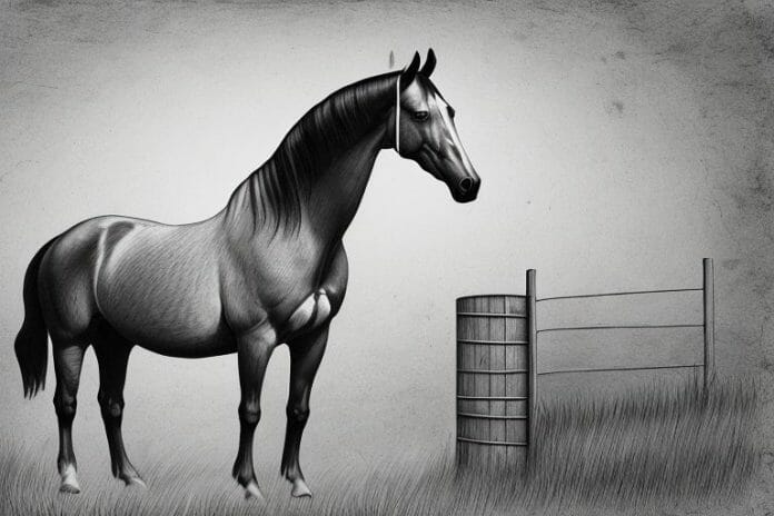 A morgan horse in a rural setting in durban