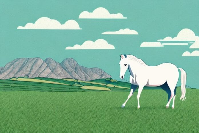 A horse in a field