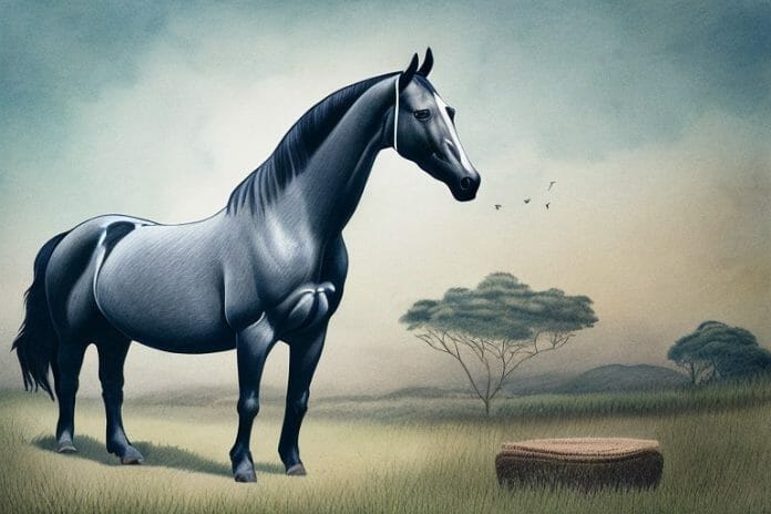 A morgan horse in a rural setting in amanzimtoti