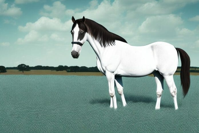 A morgan horse standing in a field in mthatha