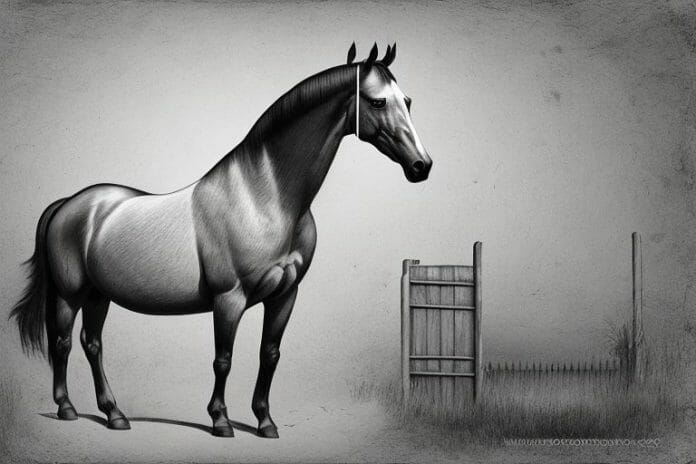 A morgan horse in a rural setting in kroonstad