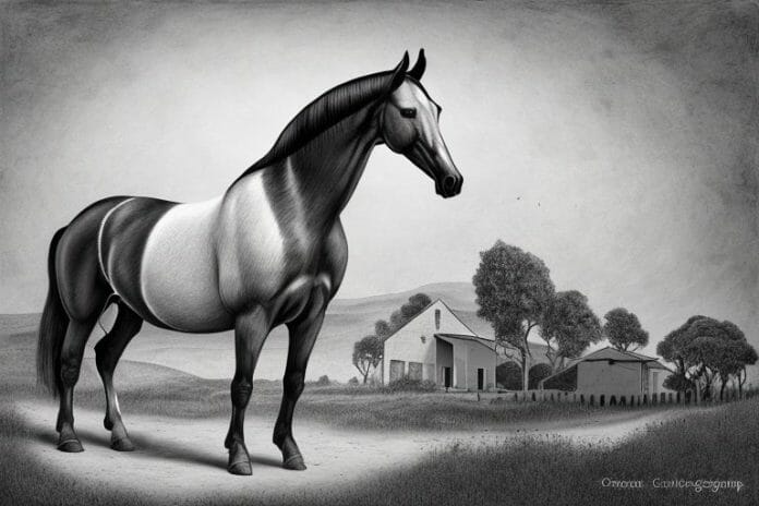 A morgan horse in a rural setting in krugersdorp