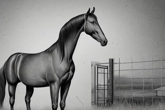 A morgan horse in a rural setting in midrand