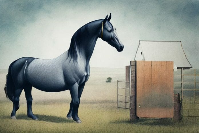 A morgan horse in a rural setting in polokwane