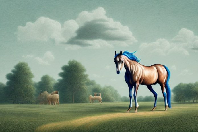 A hackney horse in a rural landscape in empangeni