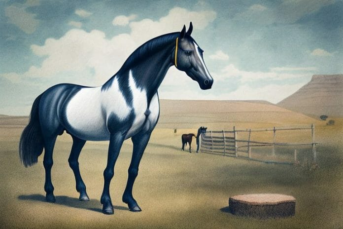 A morgan horse in a rural setting in colesberg