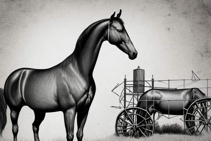 A morgan horse in a rural setting in potchefstroom