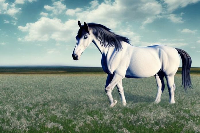 A morgan horse in a field in rustenburg