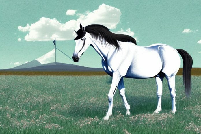 A morgan horse in a field in george
