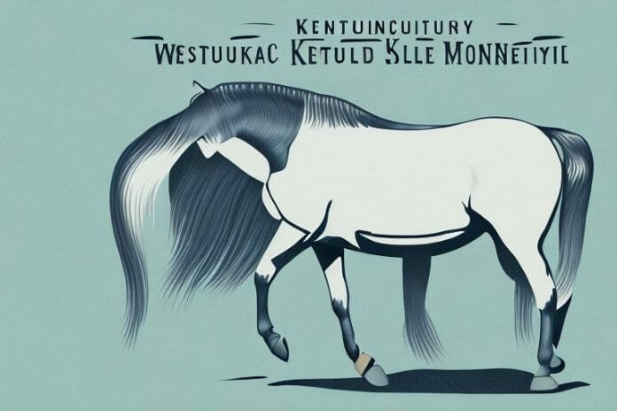 A kentucky mountain saddle horse in its natural environment in westville
