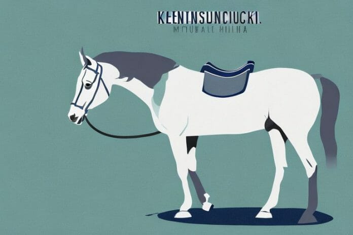 A kentucky mountain saddle horse in its natural environment in umhlanga