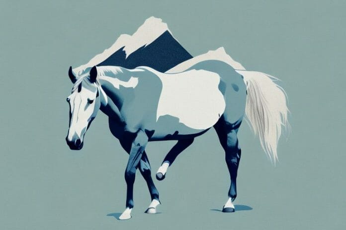 A kentucky mountain saddle horse in its natural environment in gauteng