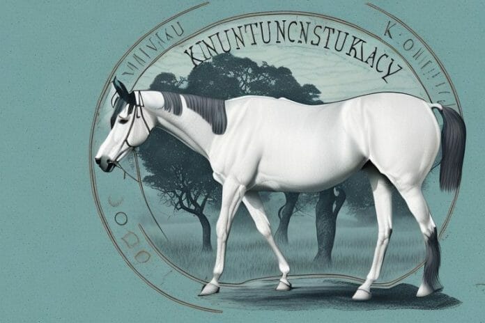A kentucky mountain saddle horse in its natural environment in krugersdorp