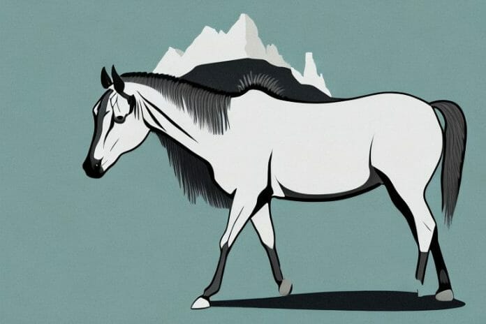 A kentucky mountain saddle horse in its natural environment in mafikeng