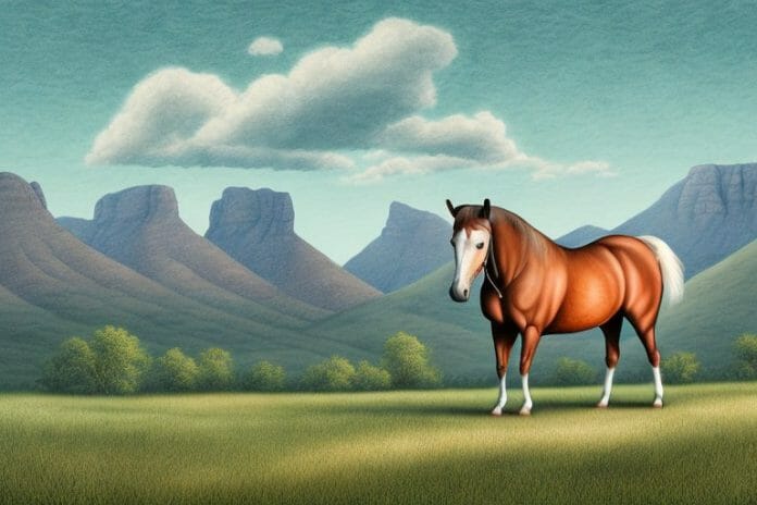 A kentucky mountain saddle horse in a rural setting in mogwase