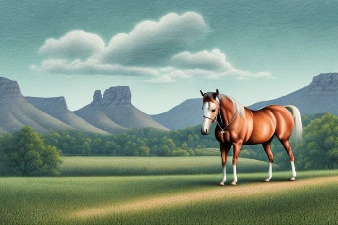 A kentucky mountain saddle horse in a rural setting in somerset west