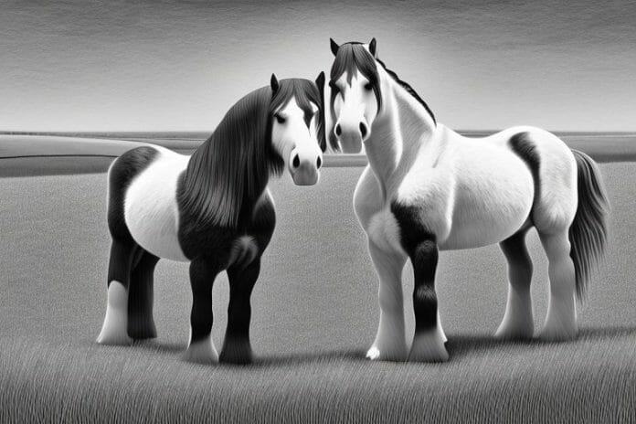 A clydesdale horse in a rural setting in port elizabeth