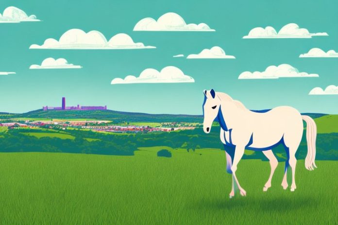 A horse in a field