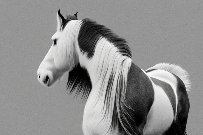 A clydesdale horse in a field in witbank