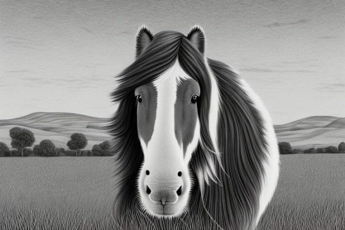 A clydesdale horse in a rural setting in ermelo
