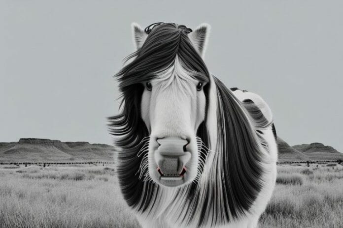 A clydesdale horse in the northern cape