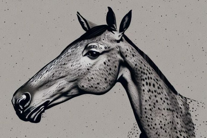 An appaloosa horse in a rural setting in pietermaritzburg