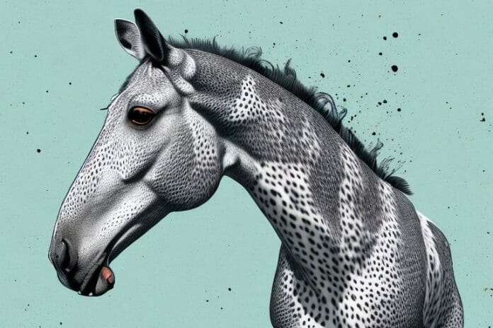An appaloosa horse in its natural environment in port shepstone