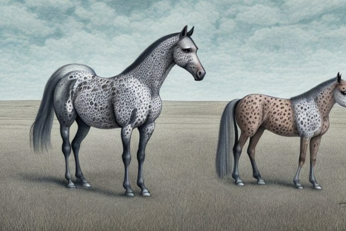 An appaloosa horse in a rural setting in margate