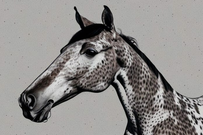 An appaloosa horse in a rural setting in pinetown