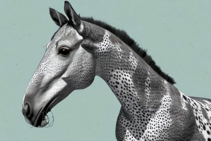 An appaloosa horse in a natural setting in port elizabeth