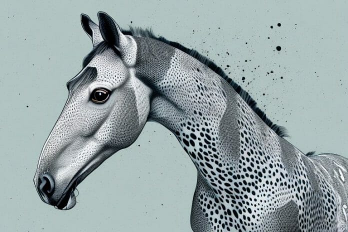 An appaloosa horse in its natural habitat in east london