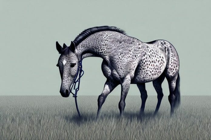 An appaloosa horse in a field in grahamstown