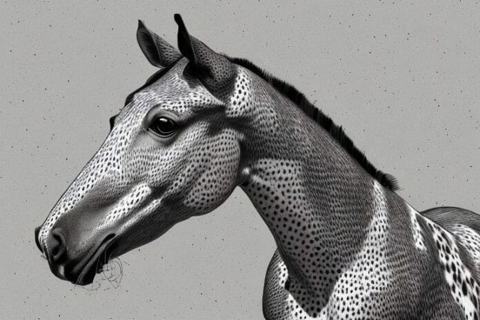 An appaloosa horse in a rural setting in port alfred