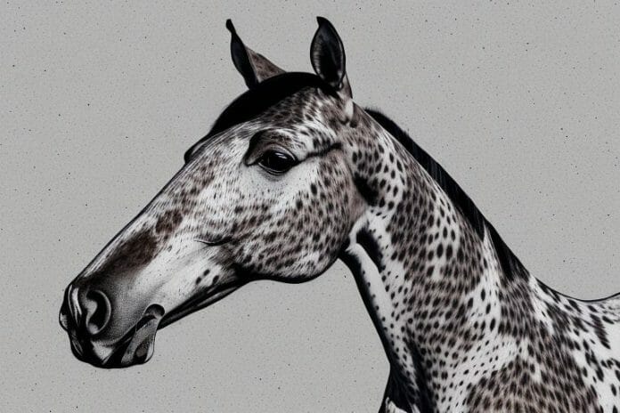 An appaloosa horse in a rural setting in butterworth