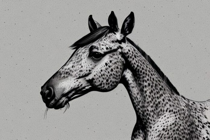 An appaloosa horse in a rural setting in the free state