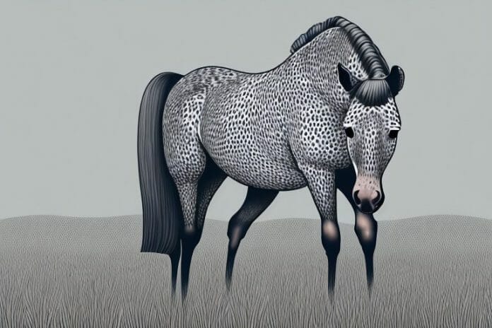 An appaloosa horse in a field in johannesburg